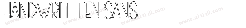 Handwritten Sans字体转换 Handwritten Sans字体转换